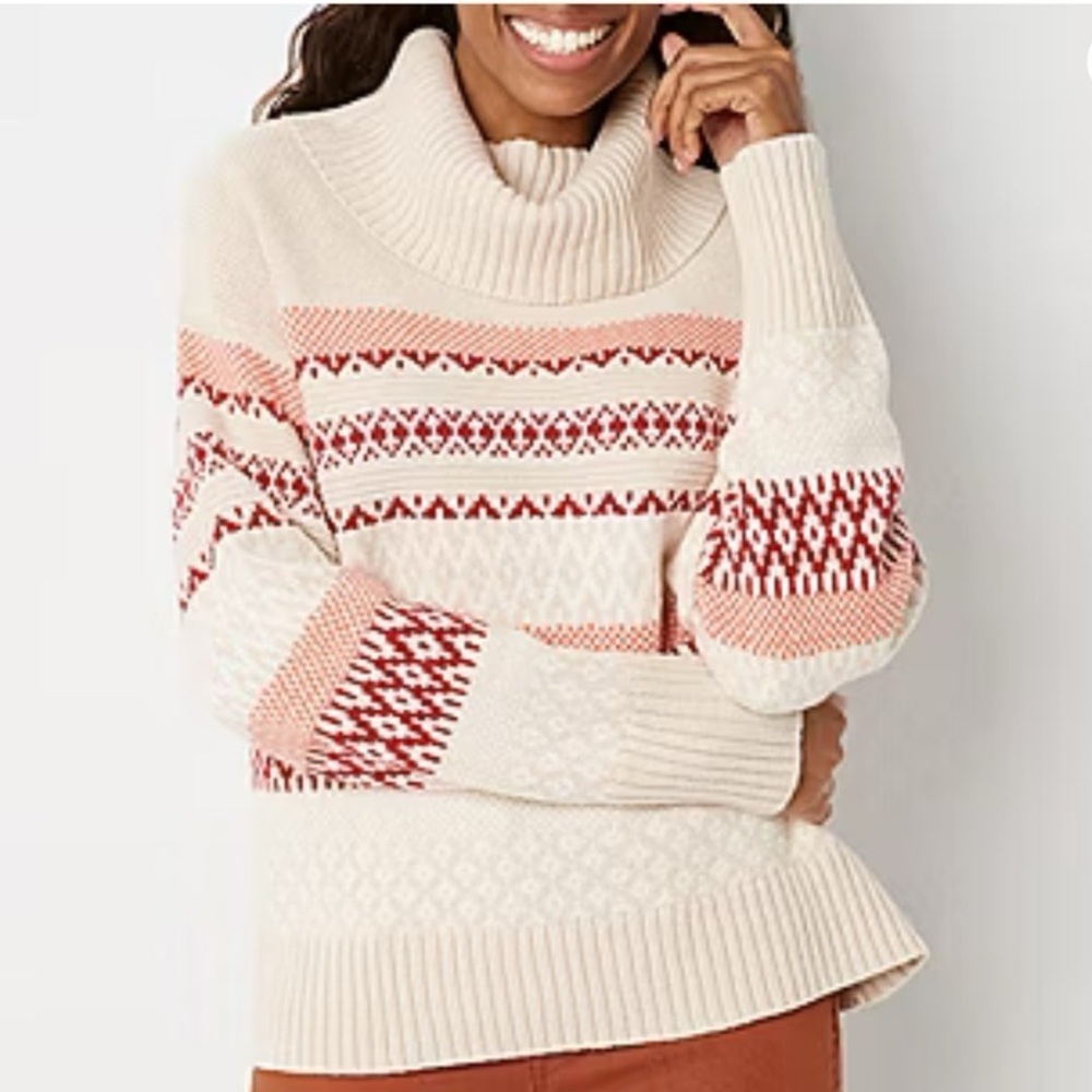 NWOT FRYE Cozy Oversized Fair Isle Sweater - Comfy Plus Size 1X Cottage Core